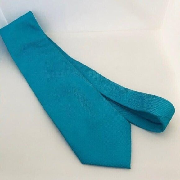 #1650 VTG F Lli Segatori aqua blue necktie - Picture 1 of 4